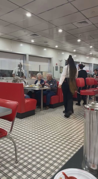Johnny Rockets - Highlight of our meal was the entertainment! - Burgers Near Me - Atlantic City, New Jersey