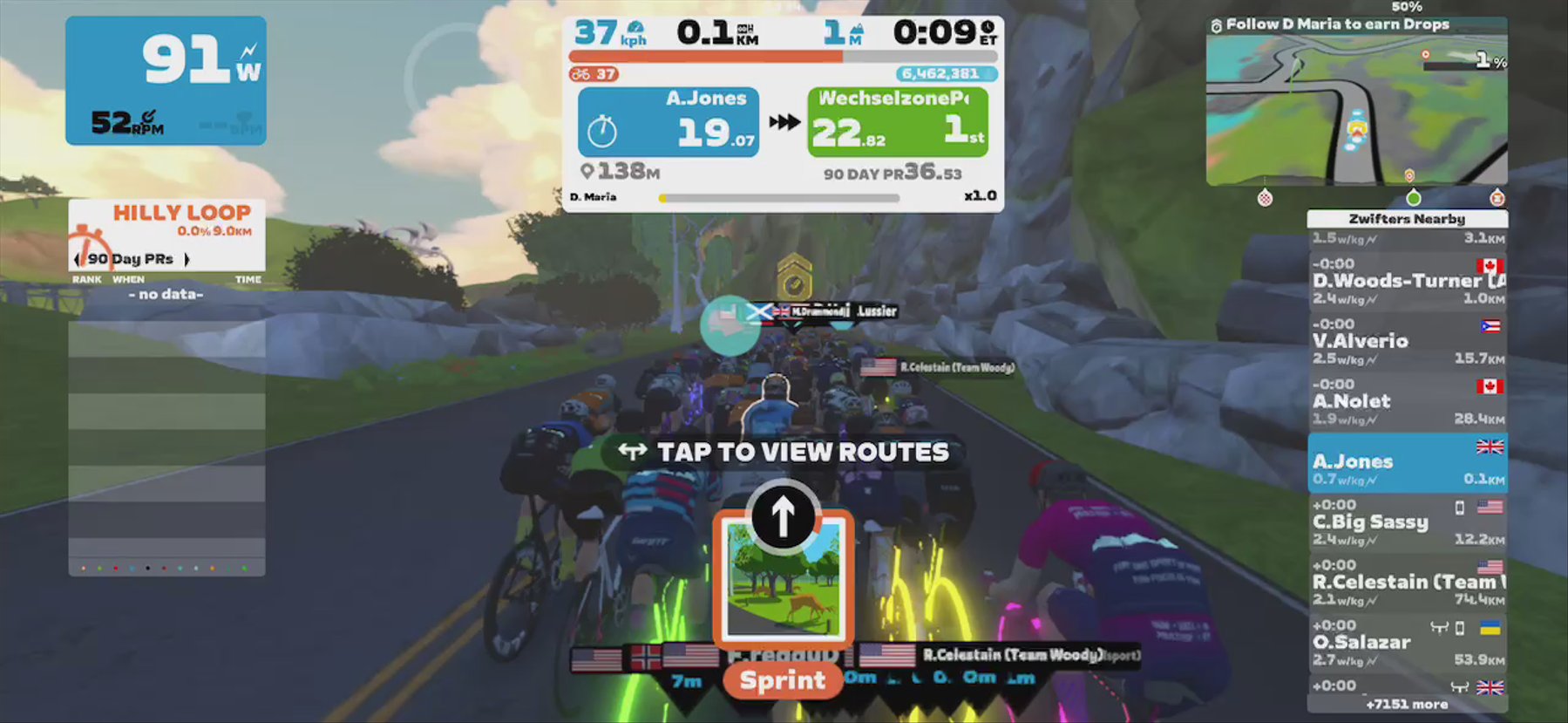 Zwift - Pacer Group Ride: Flat Route in Watopia with Maria