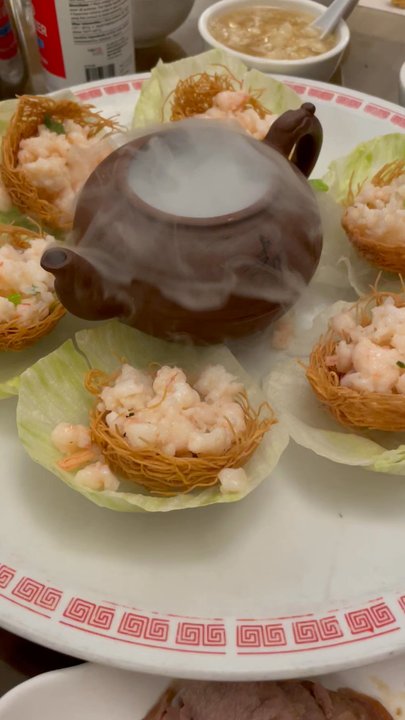 Chefs Wok - Shrimp lettuce cups: great tasting, amazing presentation - Dim Sum Near Me - Alameda, California