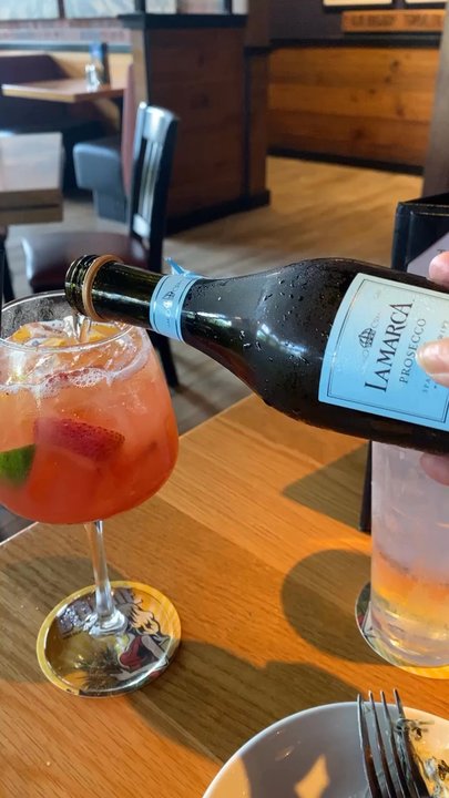 BJ's Restaurant & Brewhouse - Aside from their great beer, I love their drink menu. The sangria with Prosecco was refreshing. - New American Near Me - Cary, North Carolina
