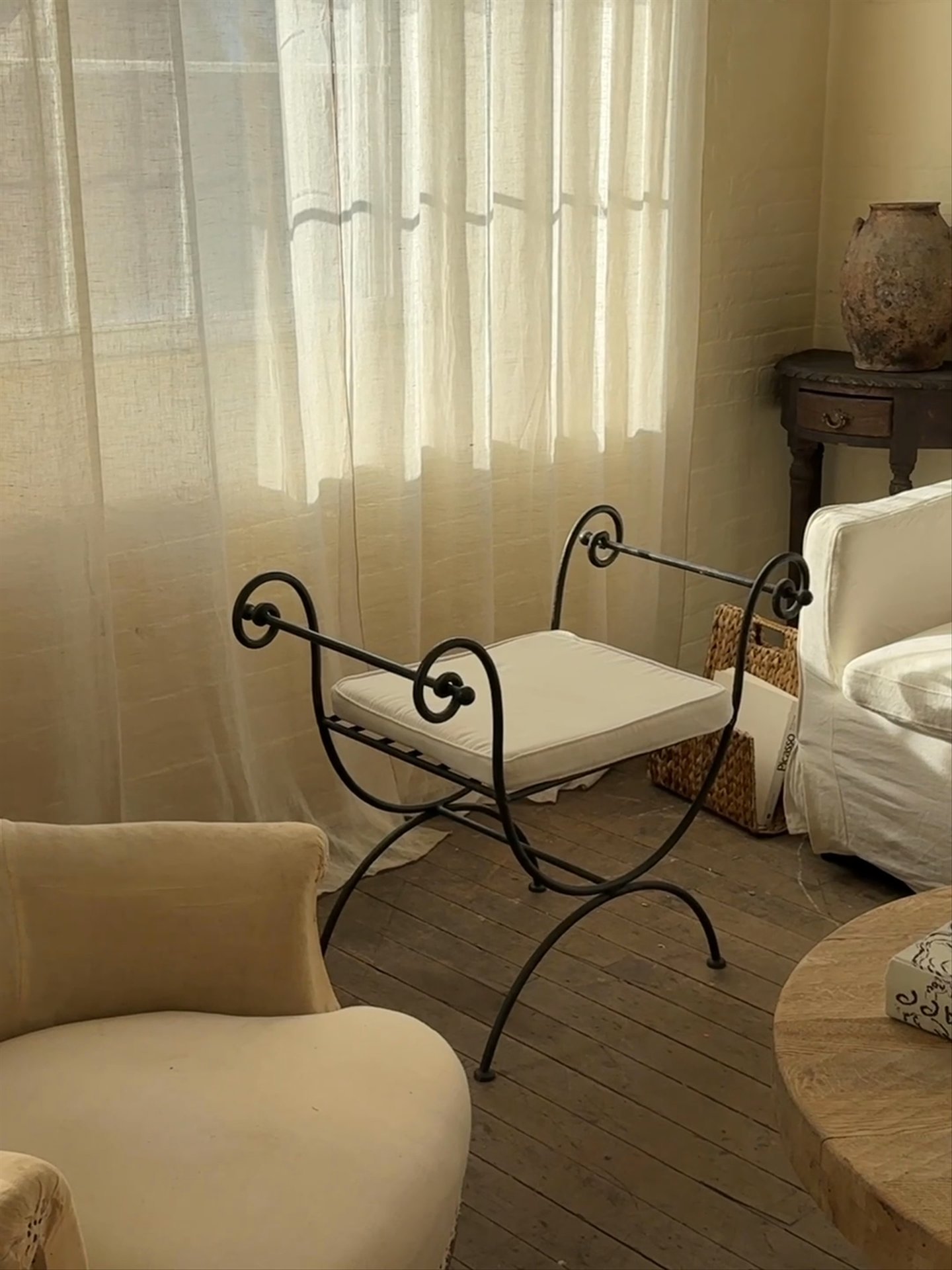 Wrought Iron Bench