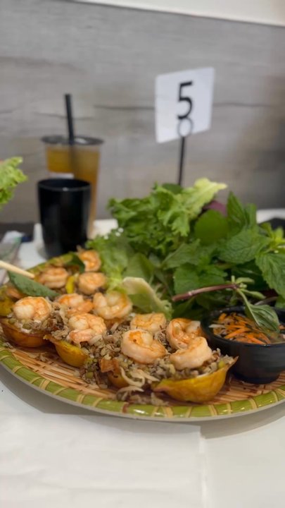 Soufend Cafe & Eatery - Delicious crispy Banh Khoc with fresh herbs - Cafes Near Me - Seattle, Washington