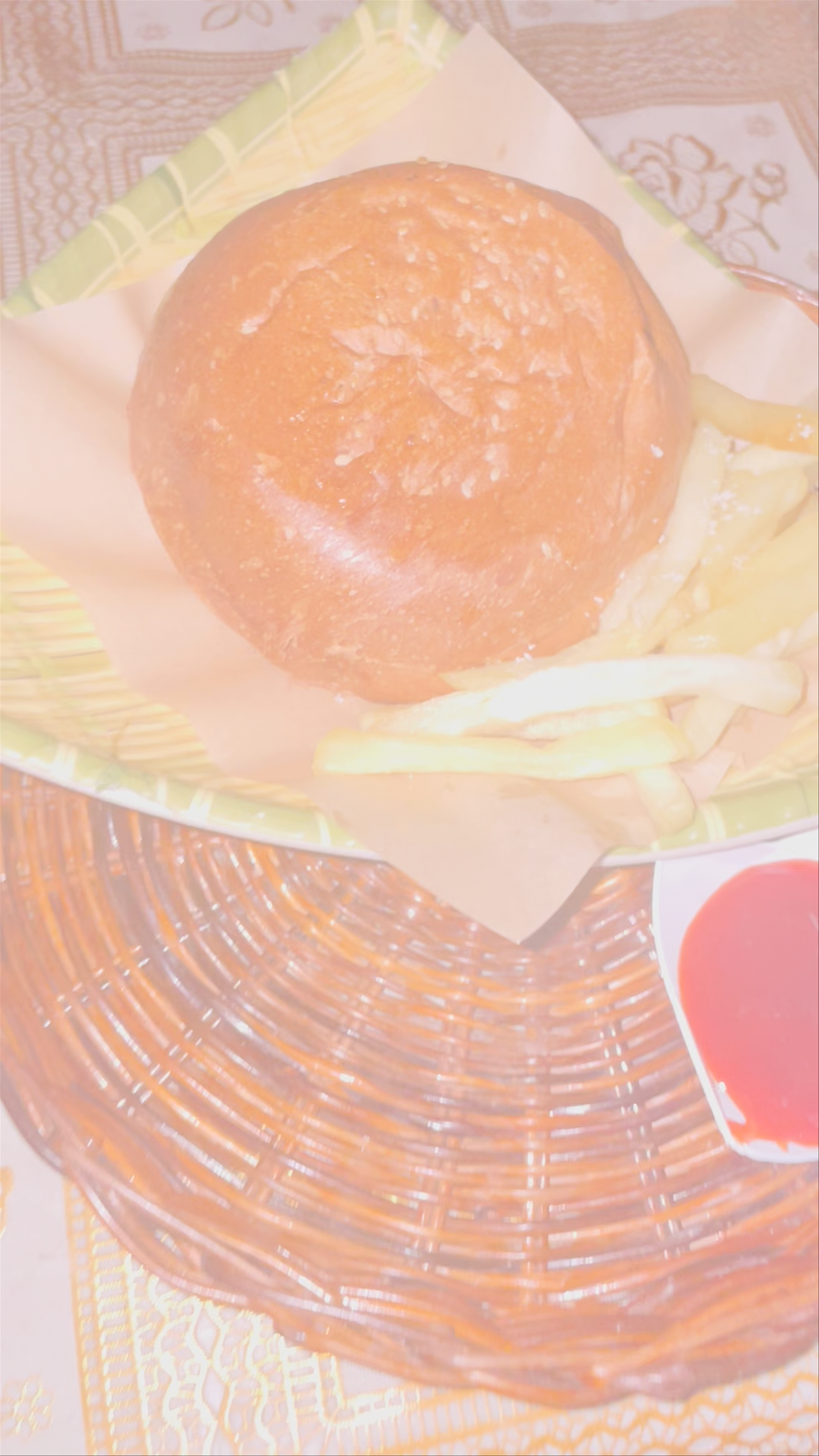 Charles Burger Delight with Fries in Siquijor, Philippines