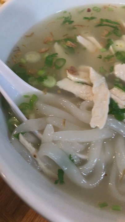 Lanxang Star Restaurant - Delicious handmade Lao Noodles in a chicken soup - Thai Near Me - Dracut, Massachusetts
