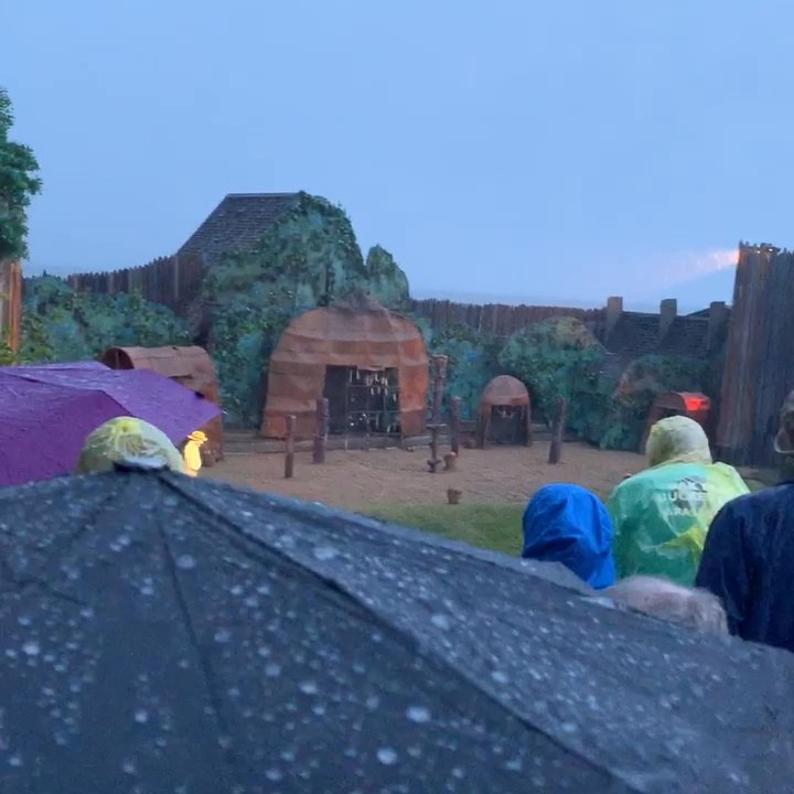 The Lost Colony - Pouring rain but won't give refunds or cancel the show. Instead most of the audience were seeking shelter and buying $5 ponchos or leaving. - Performing Arts Near Me - Manteo, North Carolina