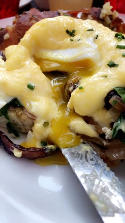 Victorian Cafe - Pope Benedict was 1000/10. Pictured is the Manchester Benedict which was also SO good. - Breakfast & Brunch Near Me - Bend, Oregon