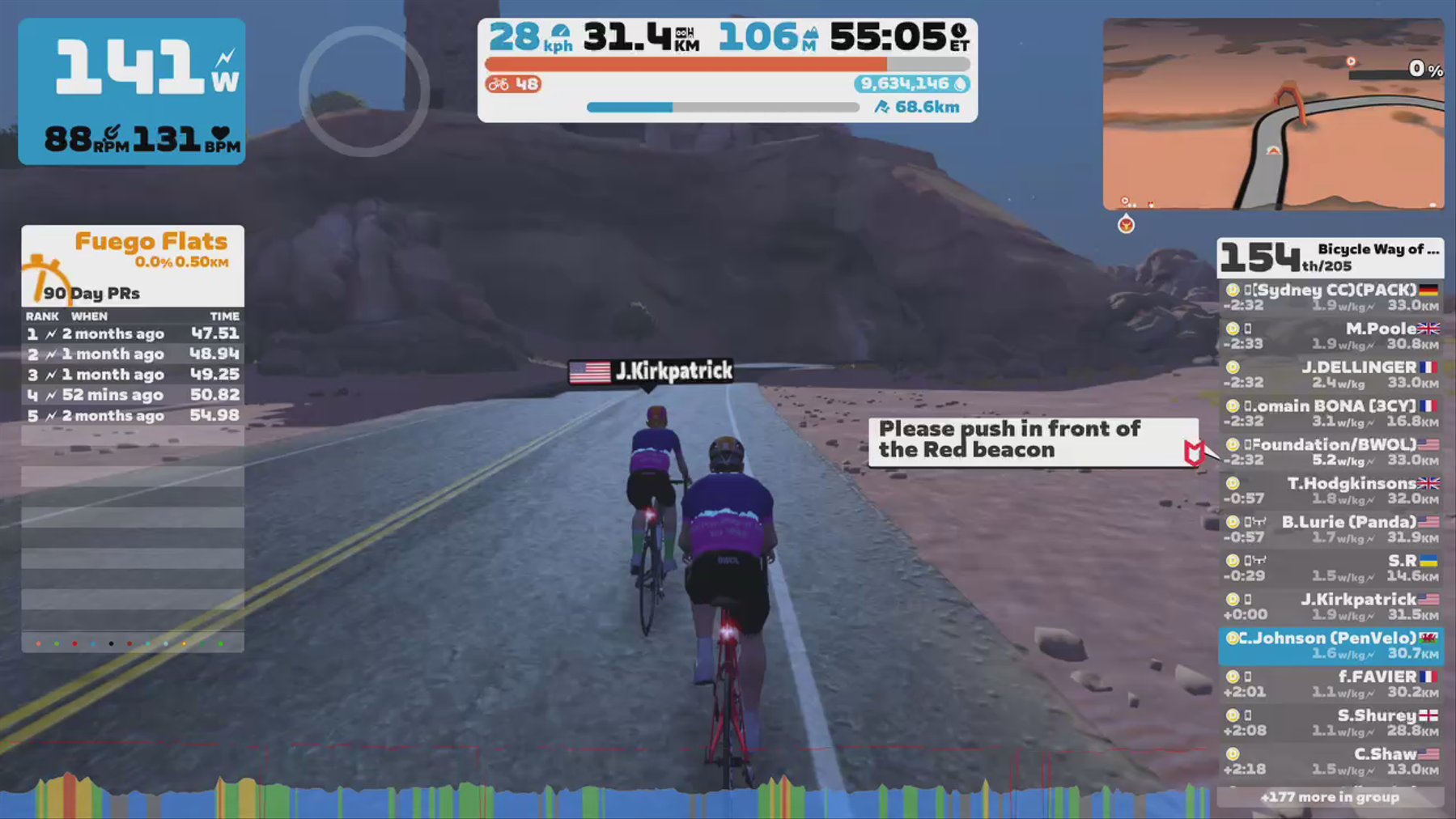 Zwift - Group Ride: Bicycle Way of Life Saturday Ride (D) on Big Flat 8 in Watopia
