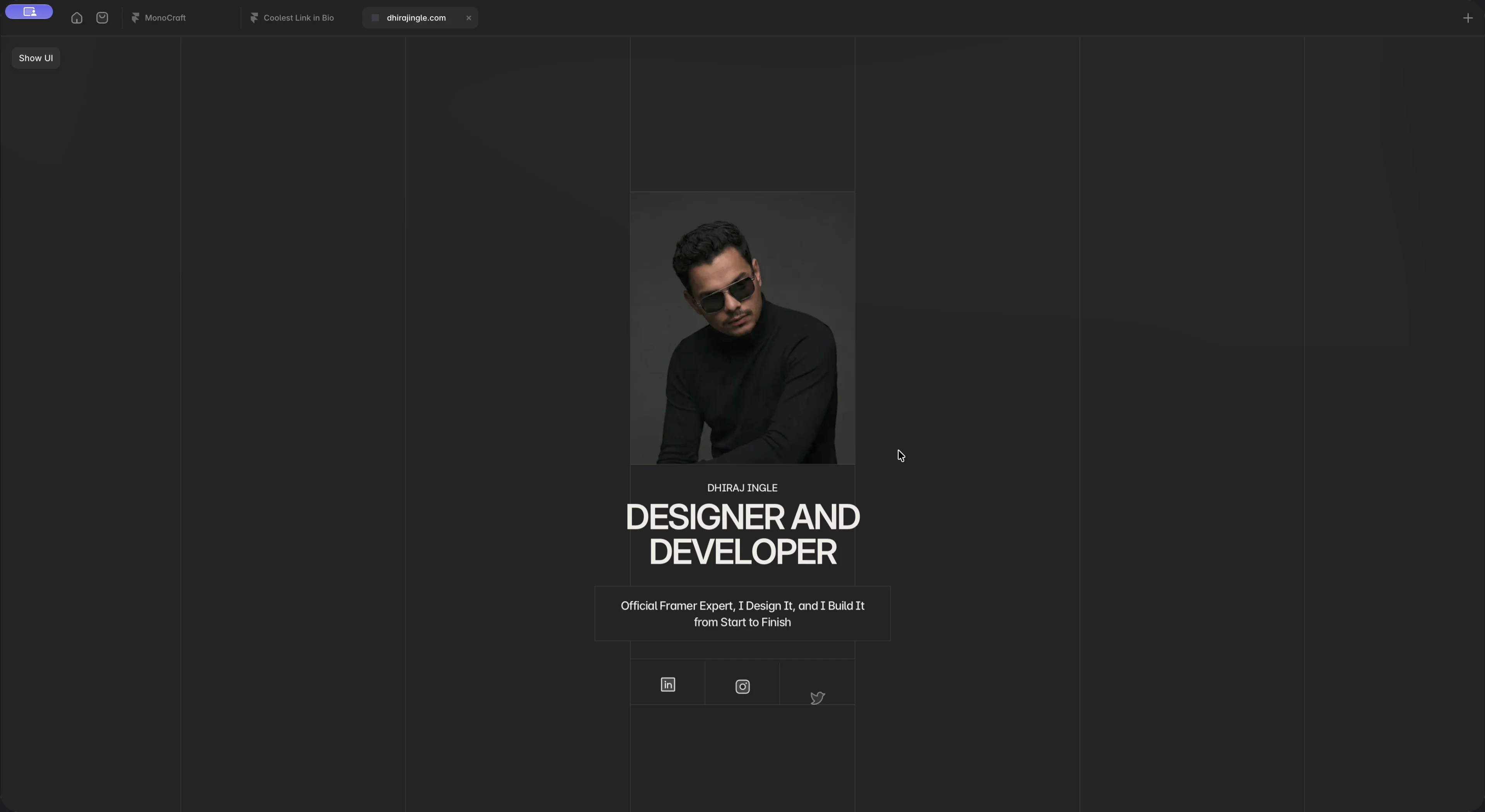 Fluid motion on the new link in bio site 🙌Clean lines, minimal and monochrome, what else does a designer really need?