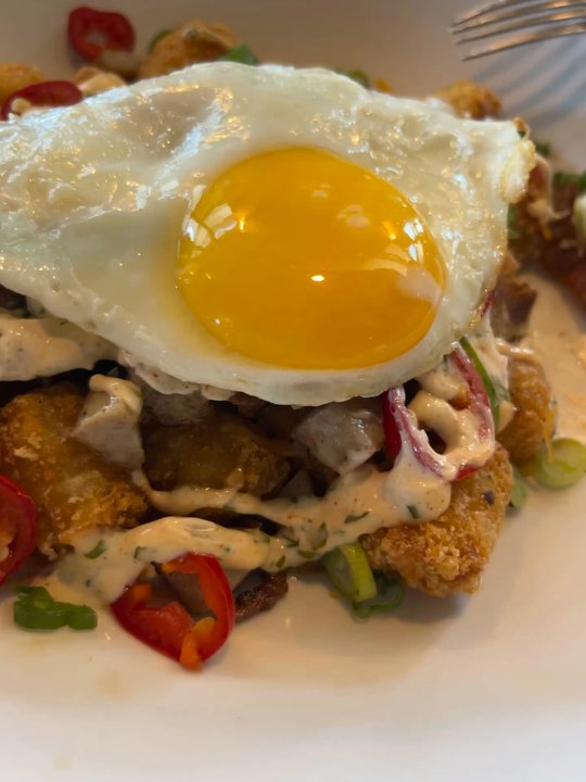 Holman's Table - Egg Yolk on Loaded Tots - Bars Near Me - Saint Paul, Minnesota