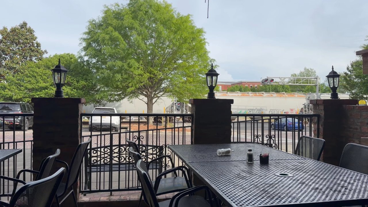 Viva La Vida - View of train from patio - Mexican Near Me - Opelika, Alabama