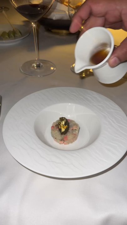 Mansion Dining Room - Favorite of the night Caviar, scallop and white truffle - New American Near Me - Las Vegas, Nevada