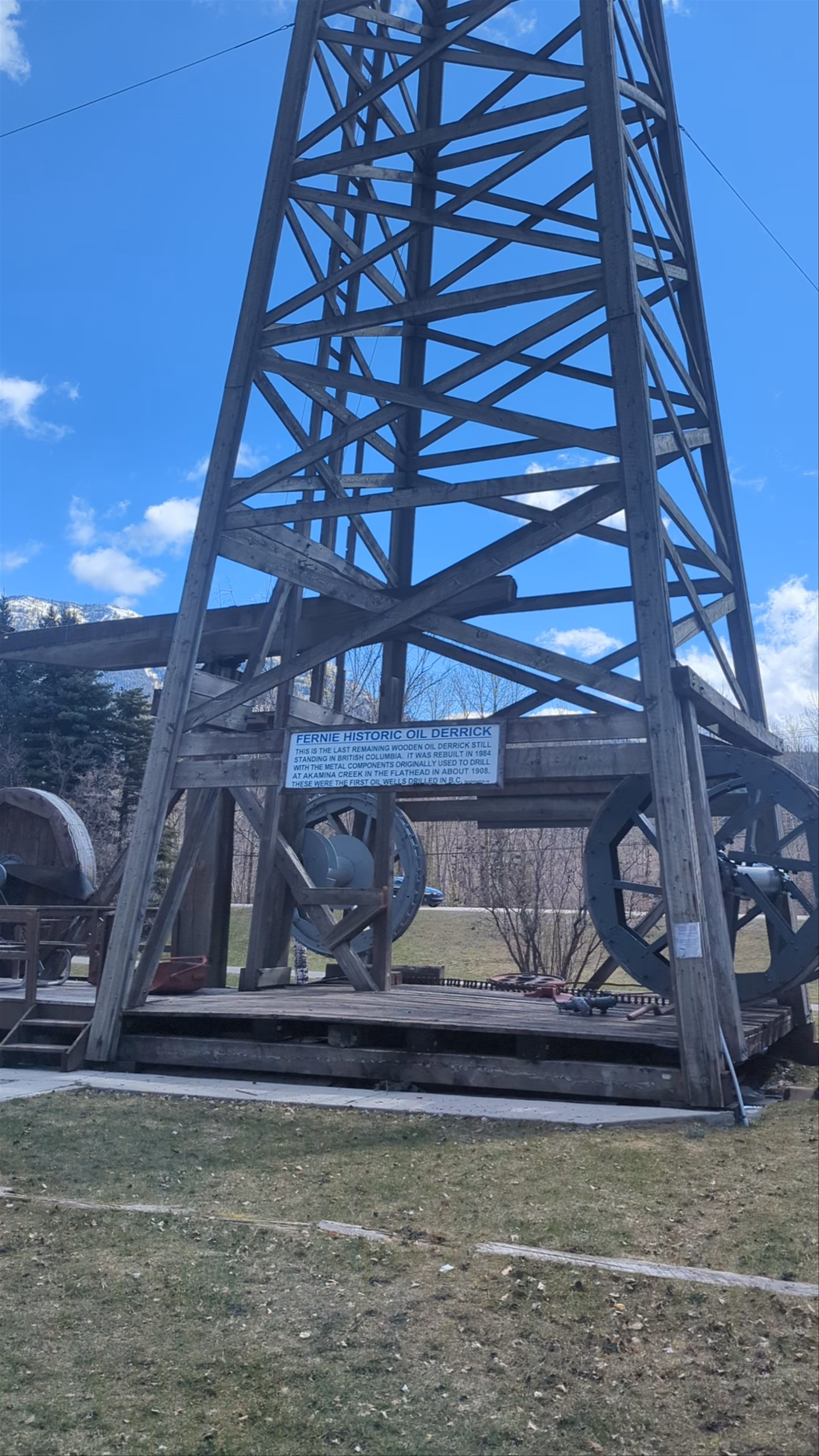 Fernie Historic Oil Derrick: A Glimpse into British Columbia's Industrial Past