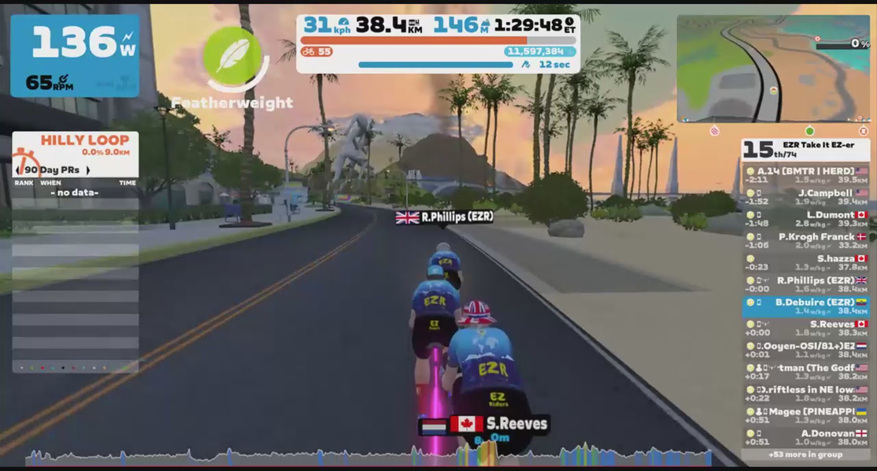 Zwift - Group Ride: EZR Take It EZ-er (D) on Spiral into the Volcano in Watopia