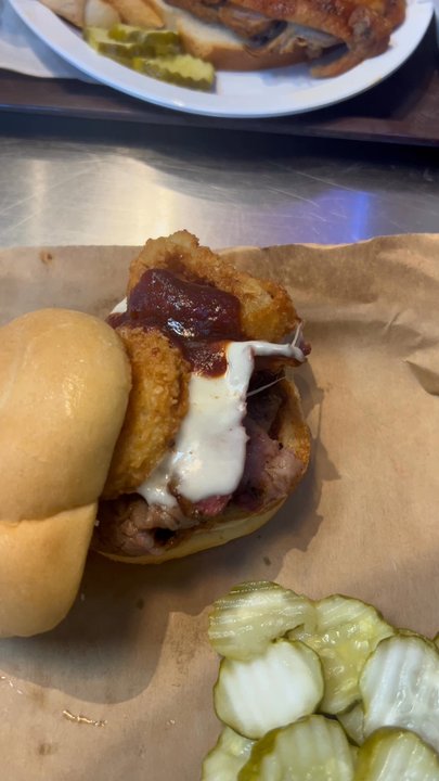 Hayward's Pit Bar-B-Que - The Z-Man Sandwich, Ribs & One Meat Dinner, Pulled Pork Sandwich - Barbeque Near Me - Shawnee, Kansas