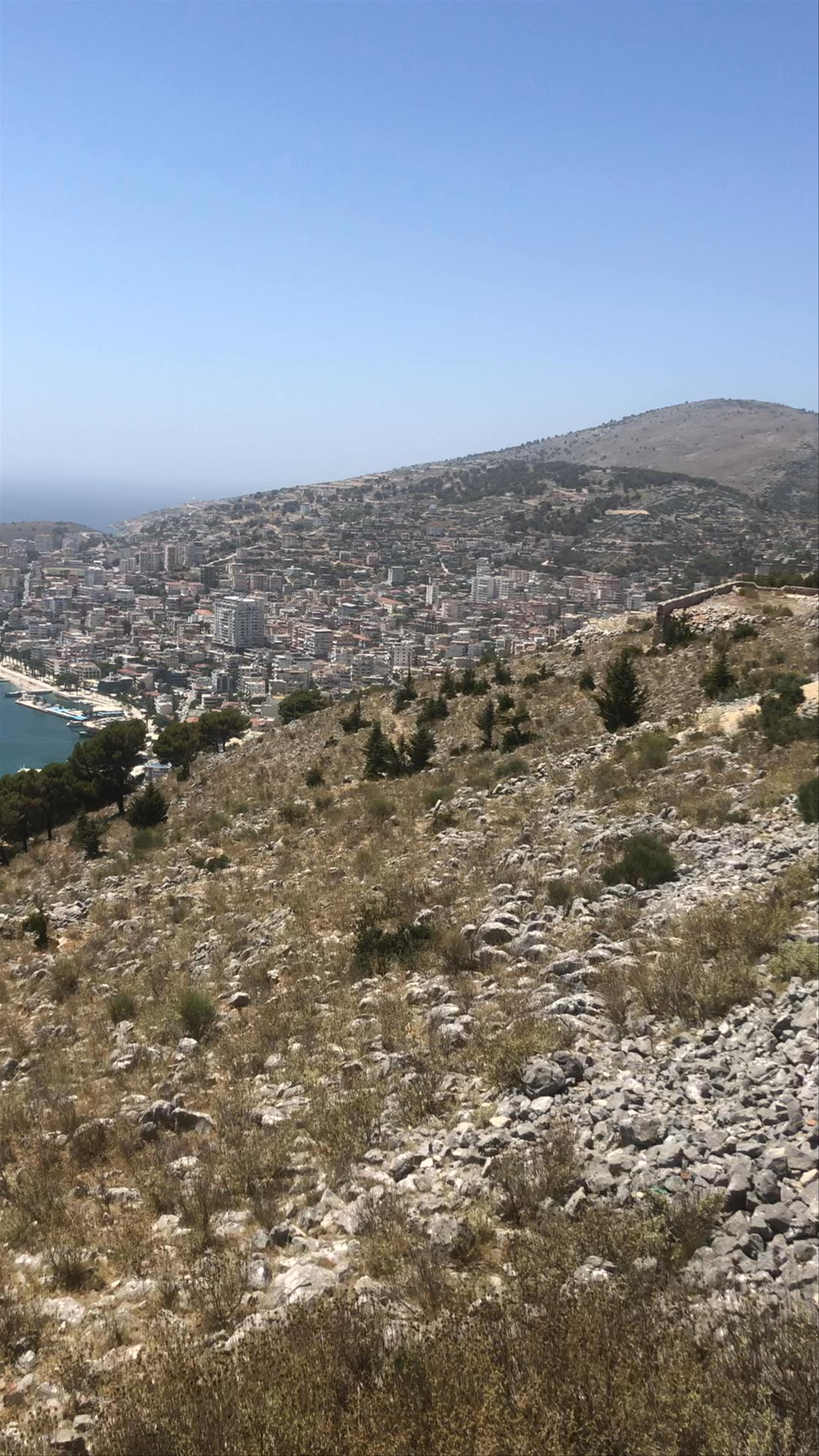 Lekursi Castle Views Over Sarandë, Albania