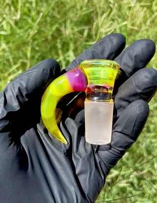 Preview pic of Pineapple Juice/Telemagenta/Yellow Opal 18mm slide