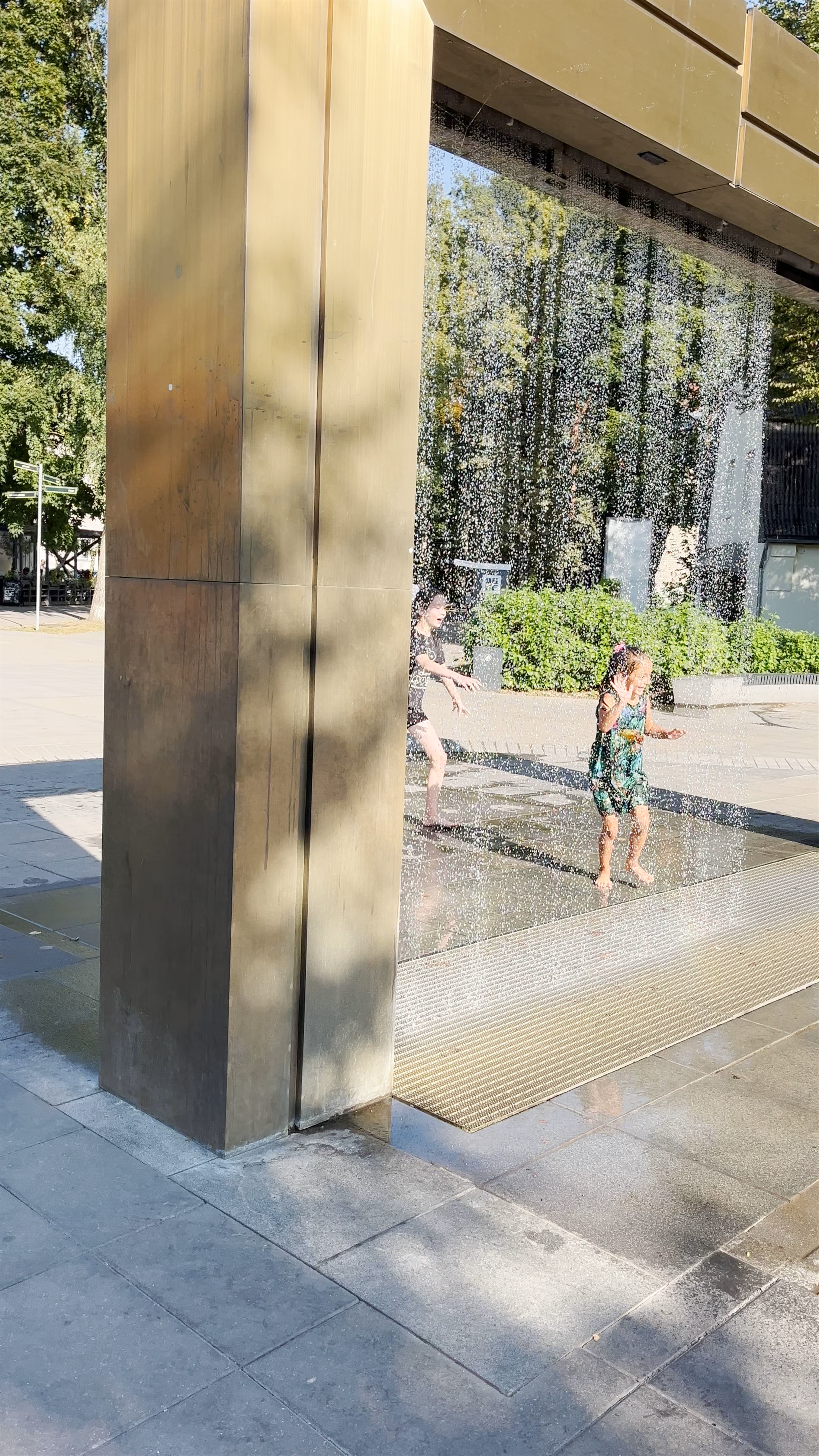 Playful Summer Day at Ogre City Park Fountain