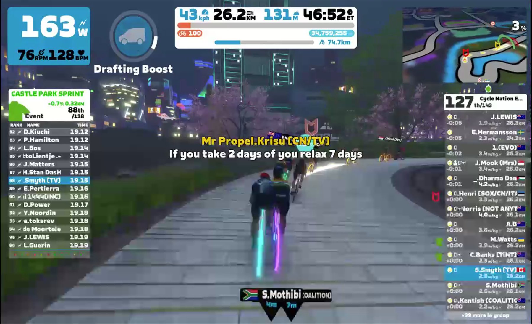 Zwift - Group Ride: Cycle Nation Endurance Ride (D) on Neon Flats in Makuri Islands