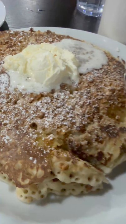 Bitzy’s Kitchen - Granola pancakes with soft butter. Yummy. - Breakfast & Brunch Near Me - Westminster, California