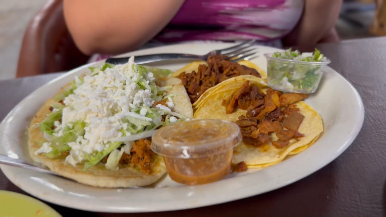 Tacos Pacheco - Huarache and 2 tacos Al pastor - Mexican Near Me - Sherman, Texas