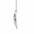 Black Onyx Necklace in Sterling silver with larimar  