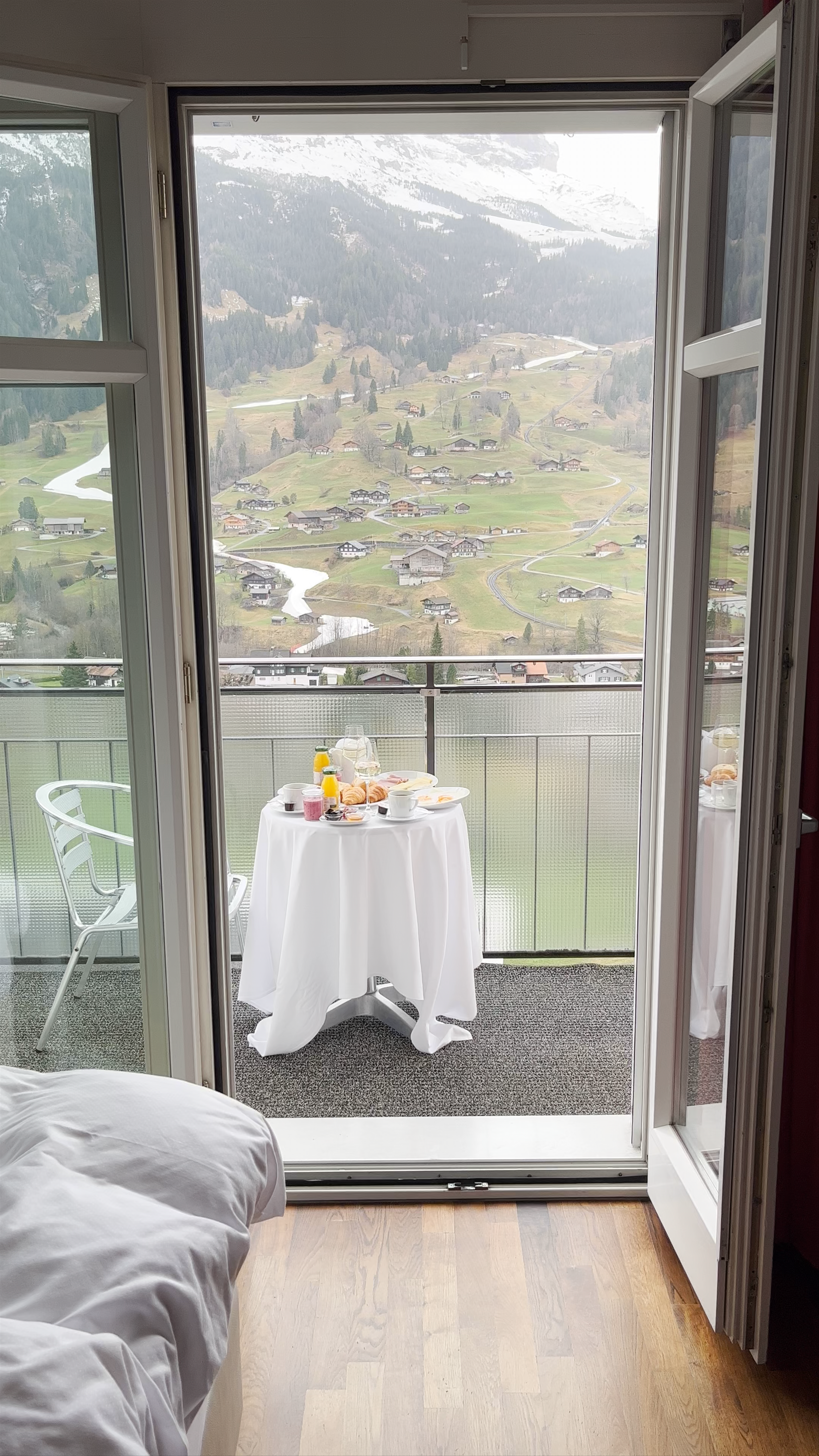Morning Serenity at Hotel Belvedere Grindelwald with Panoramic Alpine Views
