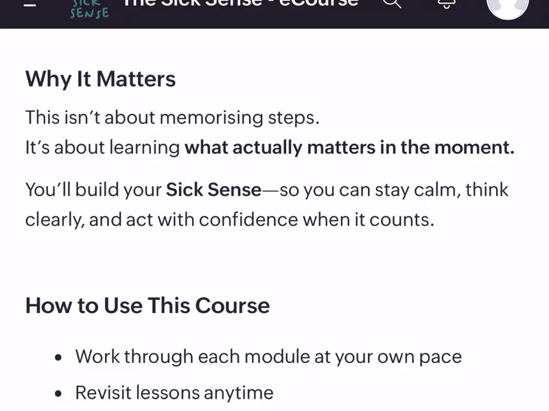 The sick sense