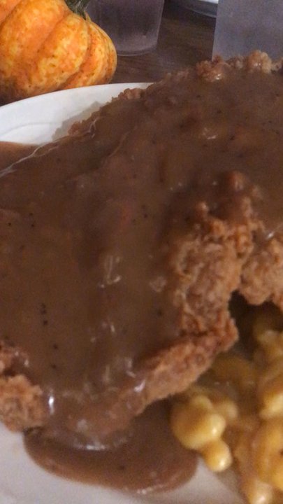 Jones Outpost - Steaming chicken fried steak - Comfort Food Near Me - Montreal, Missouri
