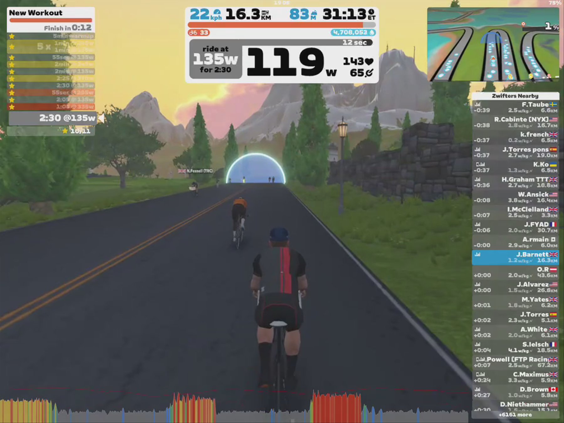 Zwift - New Workout in Watopia