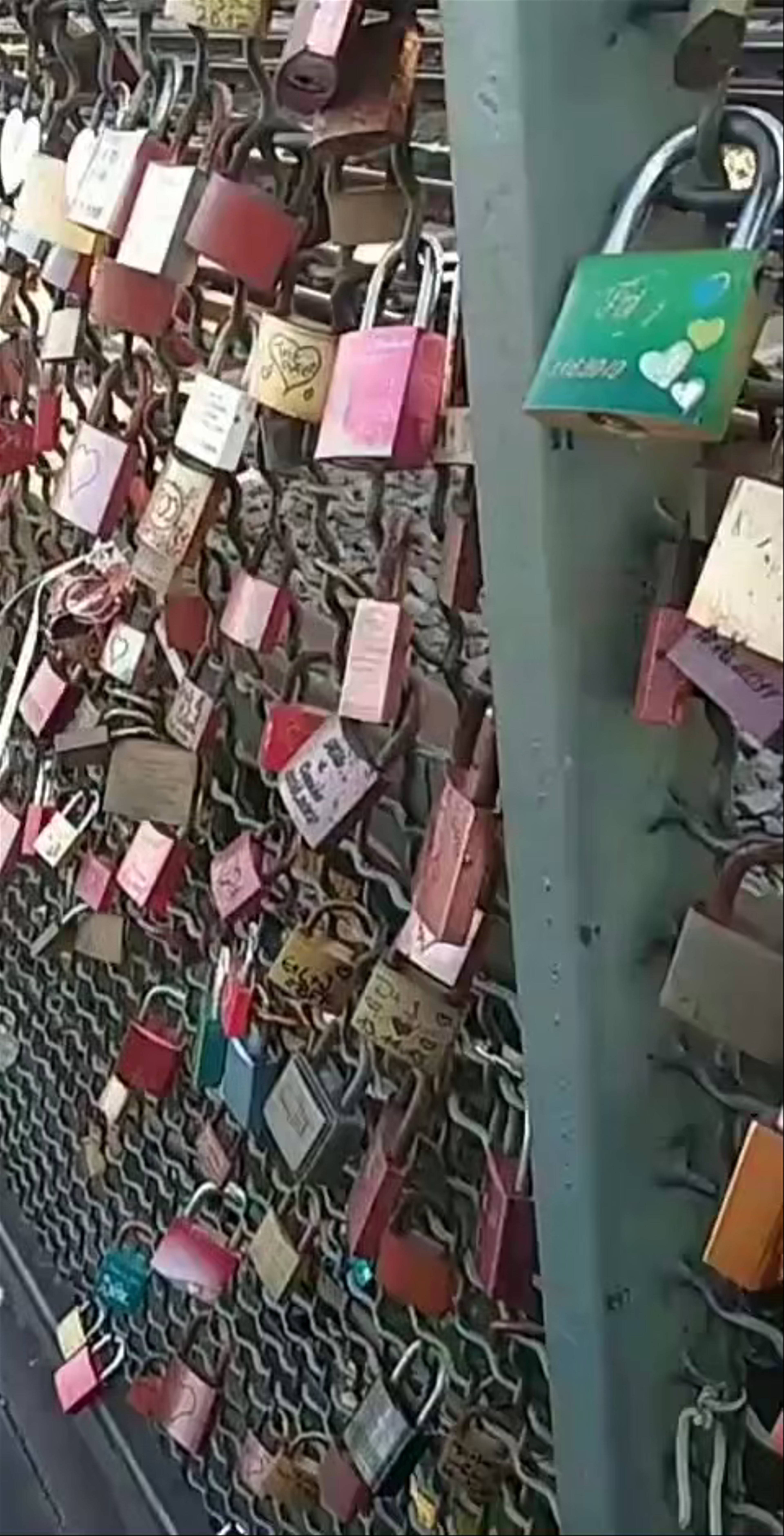 Love Locks on Hohenzollern Bridge in Cologne