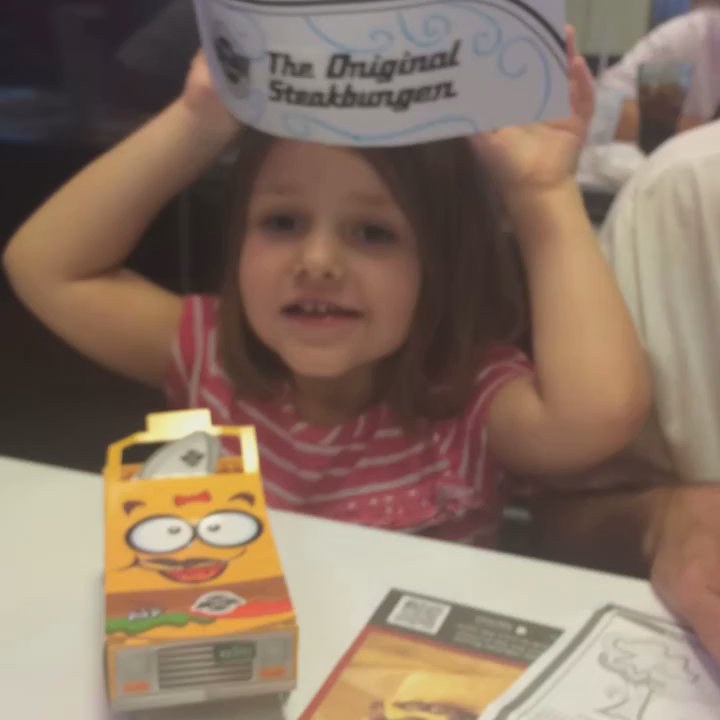 Steak ’n Shake - Even though it's a chain, it's still the best Steak N Shake in the area. // playing with the activities before eating. - Fast Food Near Me - Indianapolis, Indiana