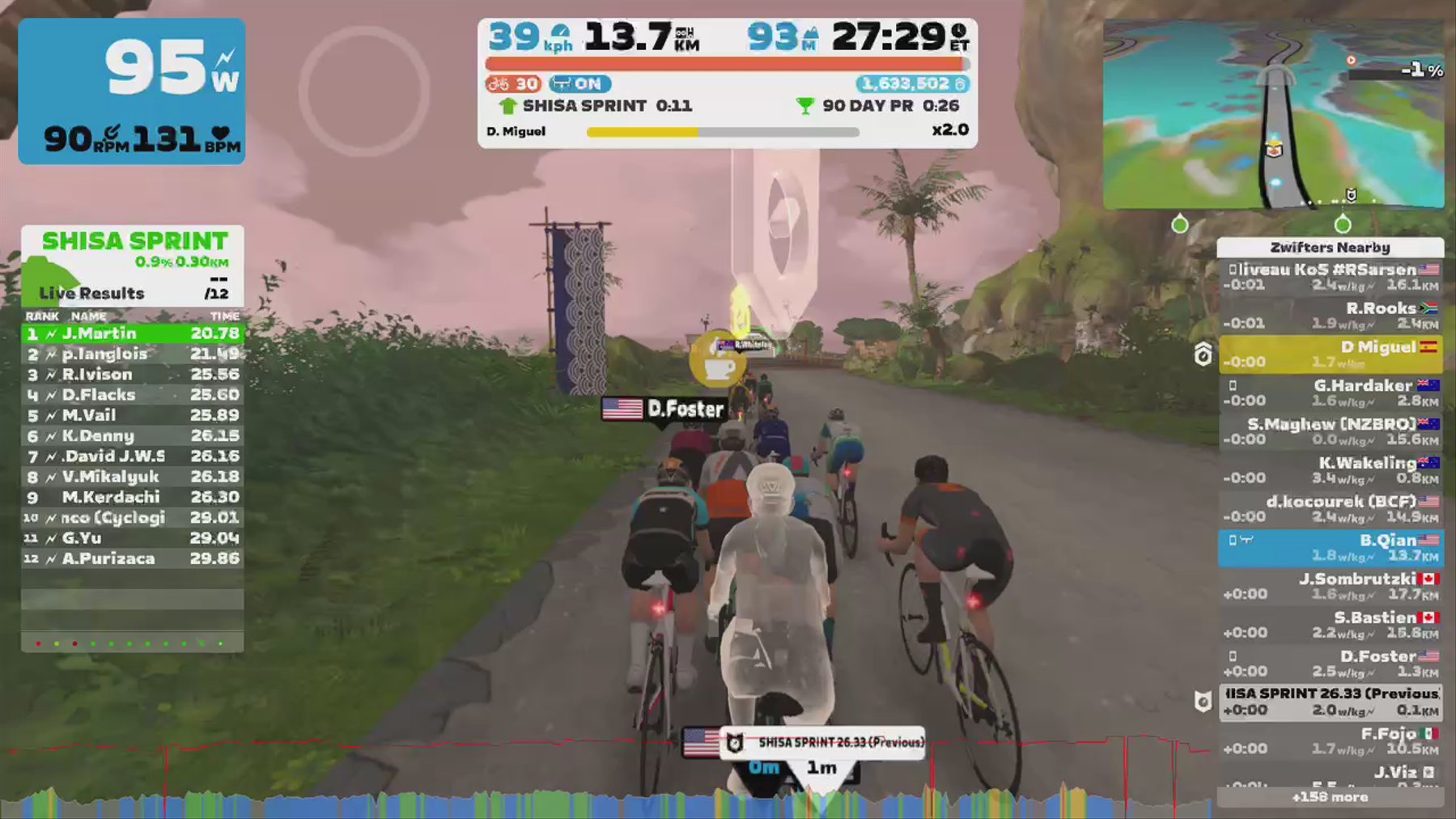 Zwift - Pacer Group Ride: Turf N Surf in Makuri Islands with Miguel