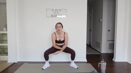 16 min lower body pilates + strength sumo squat challenge