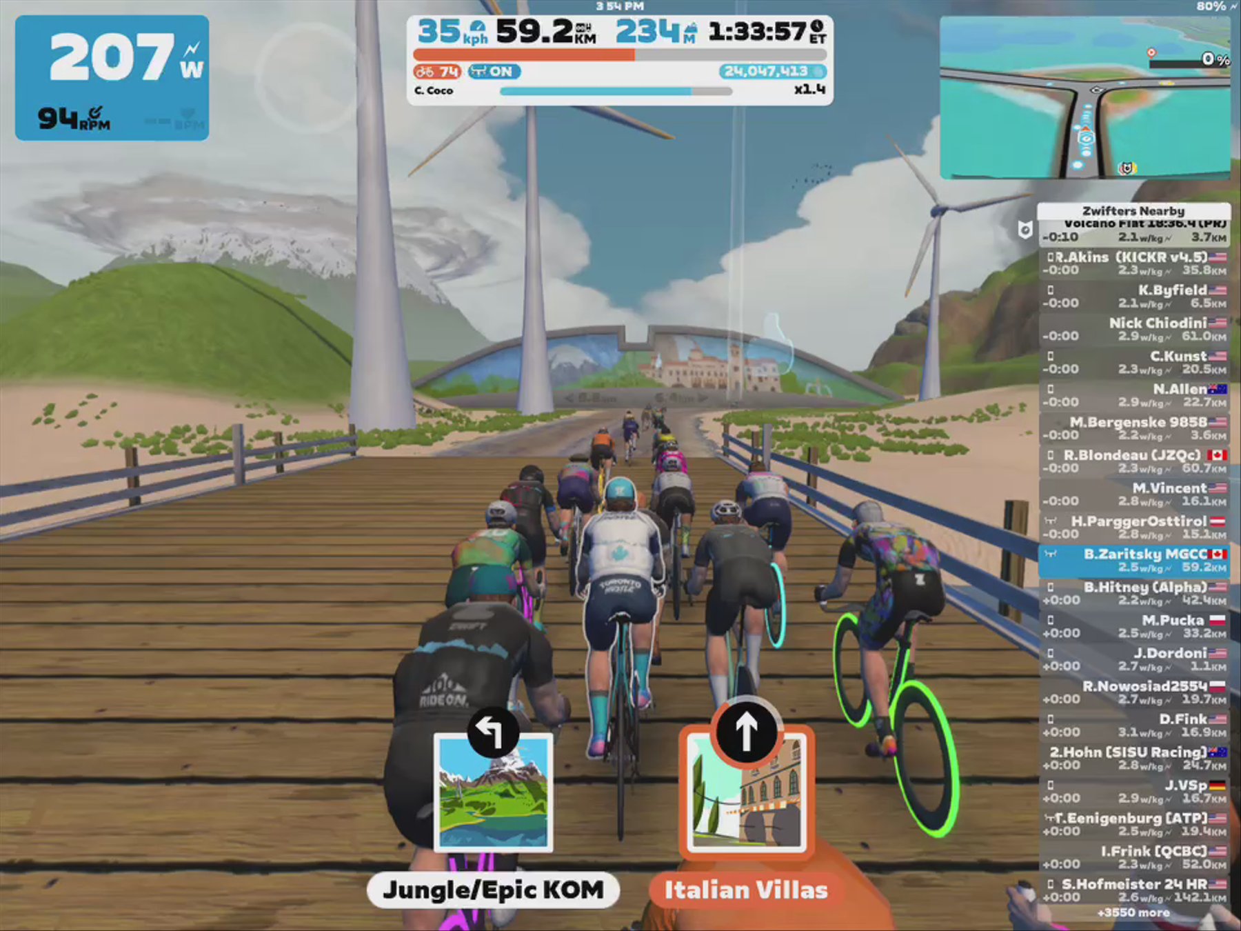 Zwift - Pacer Group Ride: Volcano Flat in Watopia with Coco