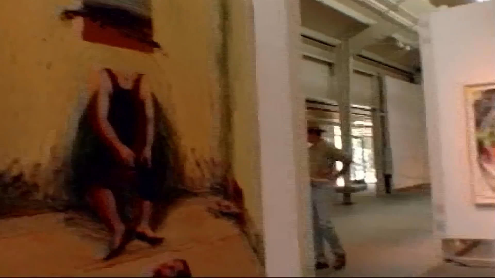 Visitors move through museum galleries, studying paintings and sculptural installations and sharing observations. Their encounters reflect how personal experience can create connections between viewers and art.