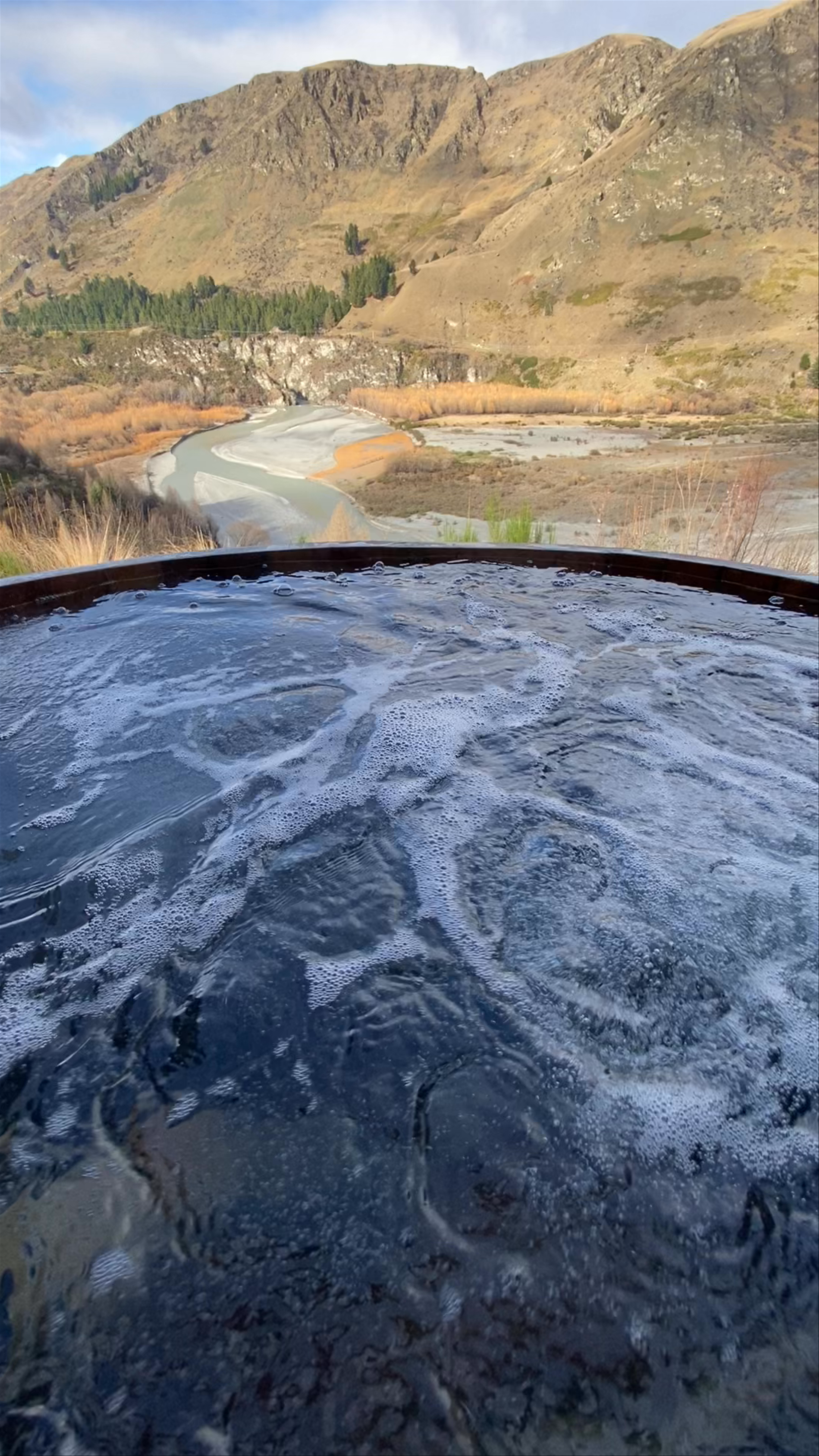 Onsen Hot Pools with Breathtaking Mountain Views in Queenstown, New Zealand