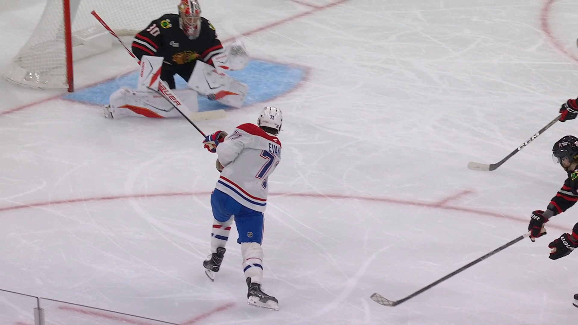 Evans Scores Twice as Canadiens Top Blackhawks · Oct. 23, 2026
