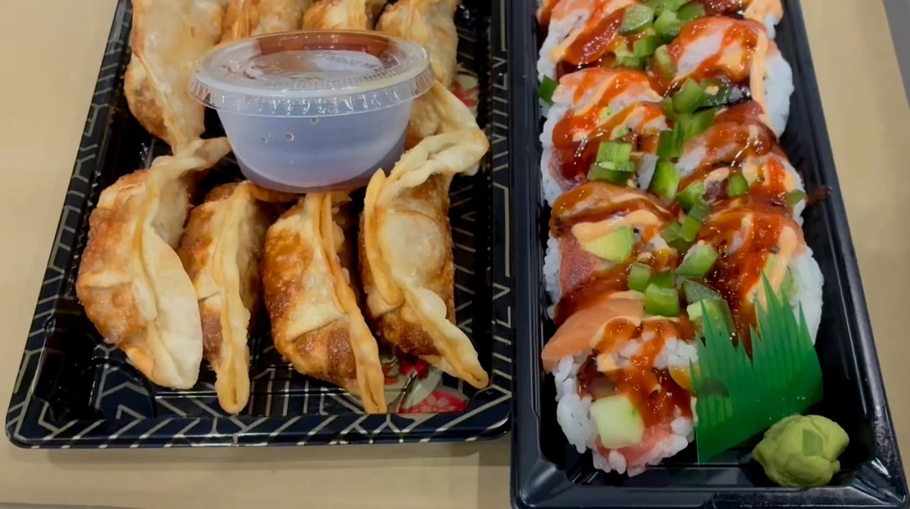 Sushi Dojo - Chicken pot stickers & One inch punch specially rolls - Sushi Bars Near Me - Southlake, Texas