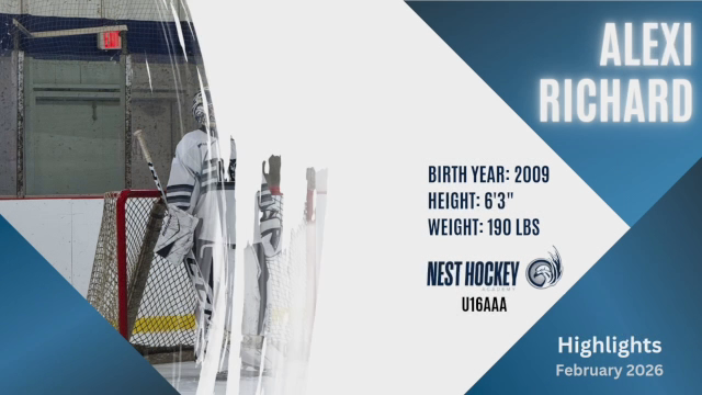 Alexi Richard: Defensive Highlights from Nest Hockey Academy 16U AAA