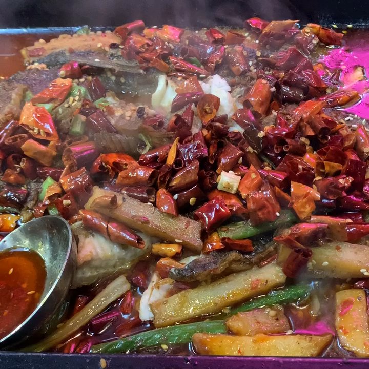 Uniquely Chengdu - This is the Crazy Barbecue fish (numb & spicy), it is utterly delicious. - Szechuan Near Me - Eugene, Oregon
