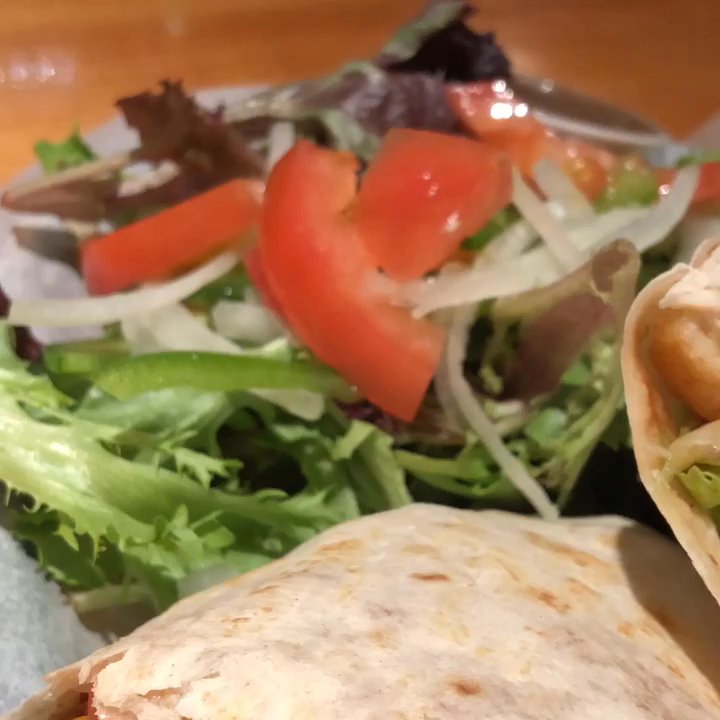 Pub32 - BBQ Grilled Chicken Wrap with side salad - Pubs Near Me - Lincoln, New Hampshire
