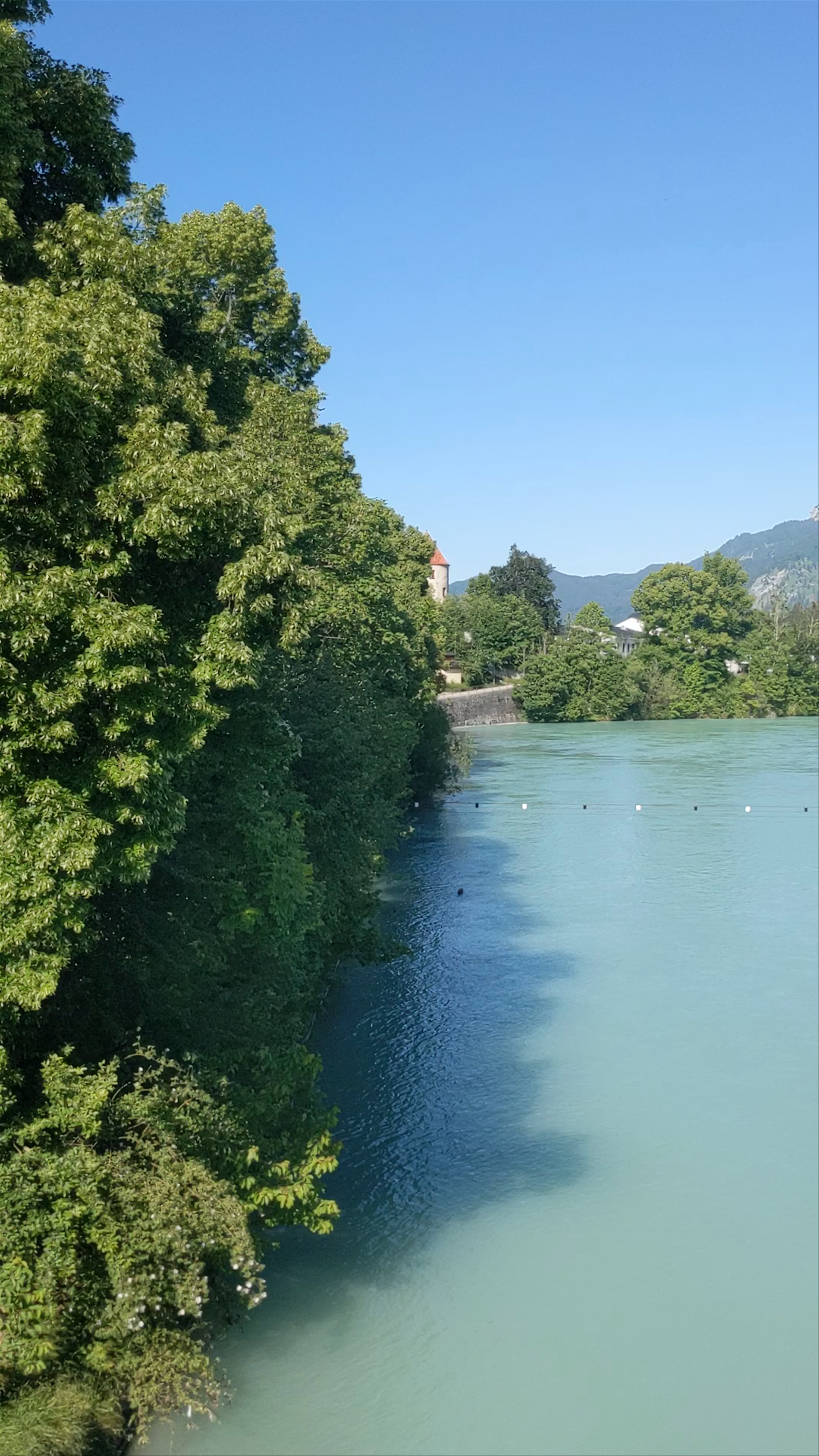 Peaceful Lech Bridge View: Nature and Tranquility in Füssen, Germany