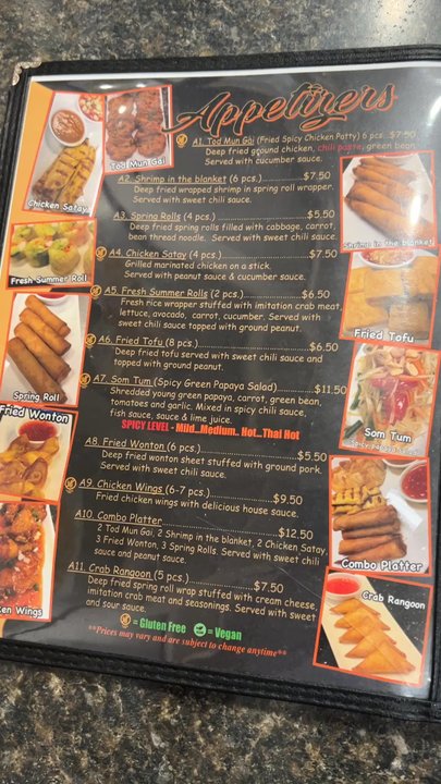 Baan Thai Marion - Menu - Thai Near Me - Marion, Illinois