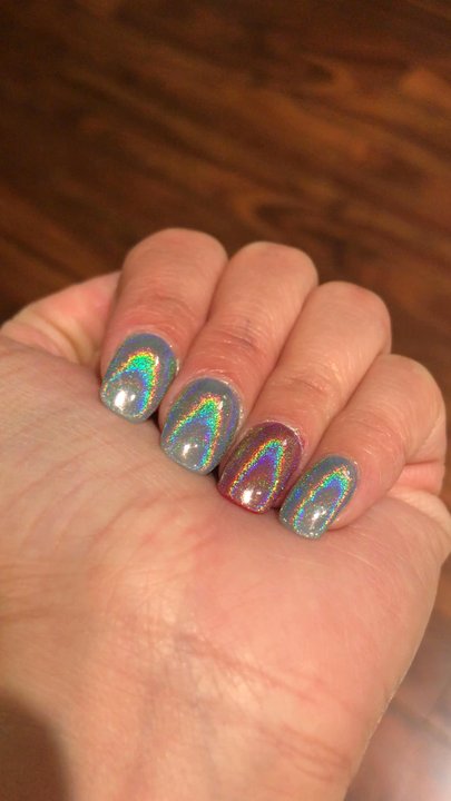 Skyy Nails & Spa - SNS dipping powder with chrome!!! - Nail Salons Near Me - Glendale, Arizona