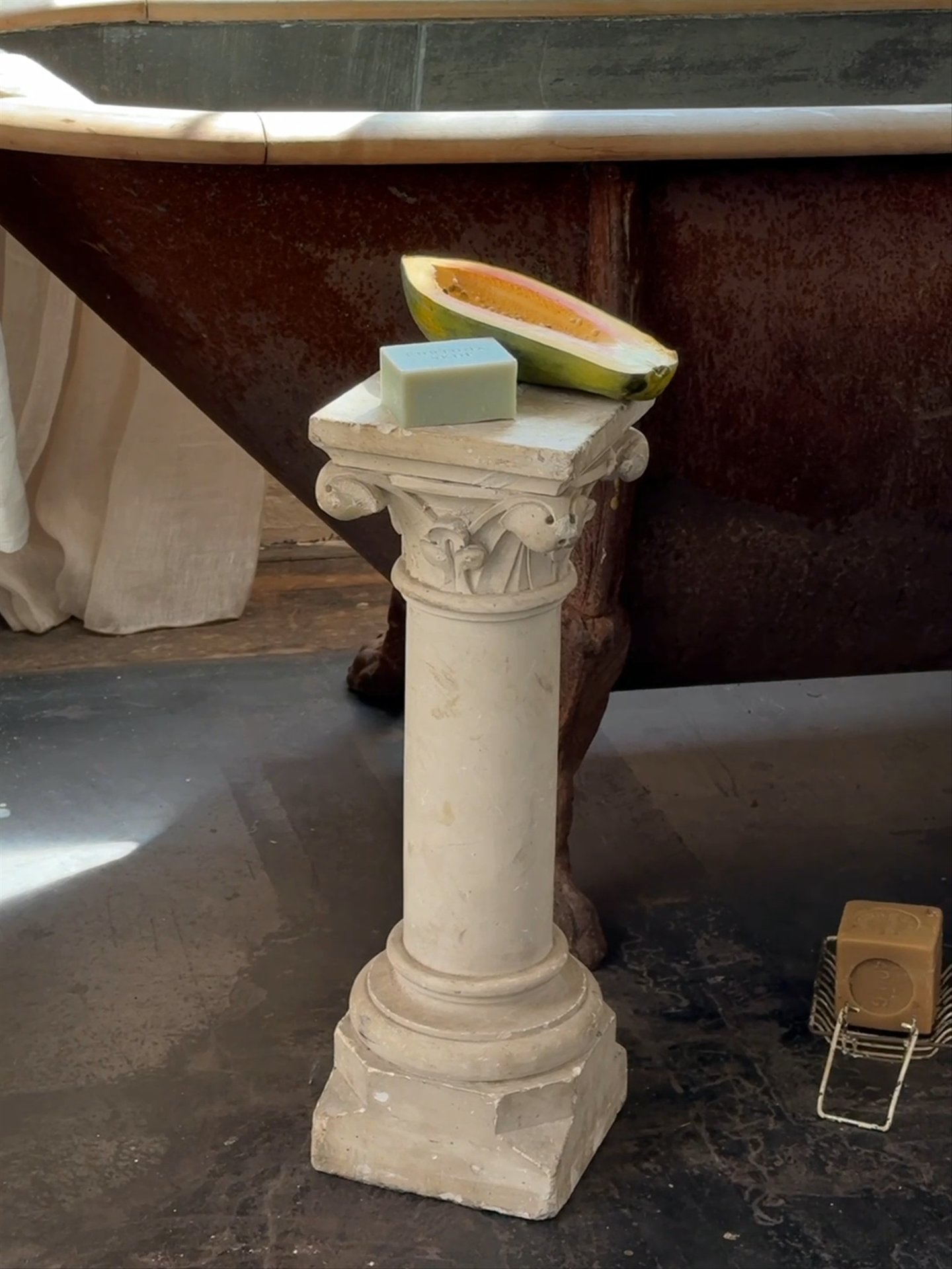 Limestone Column Pedestal