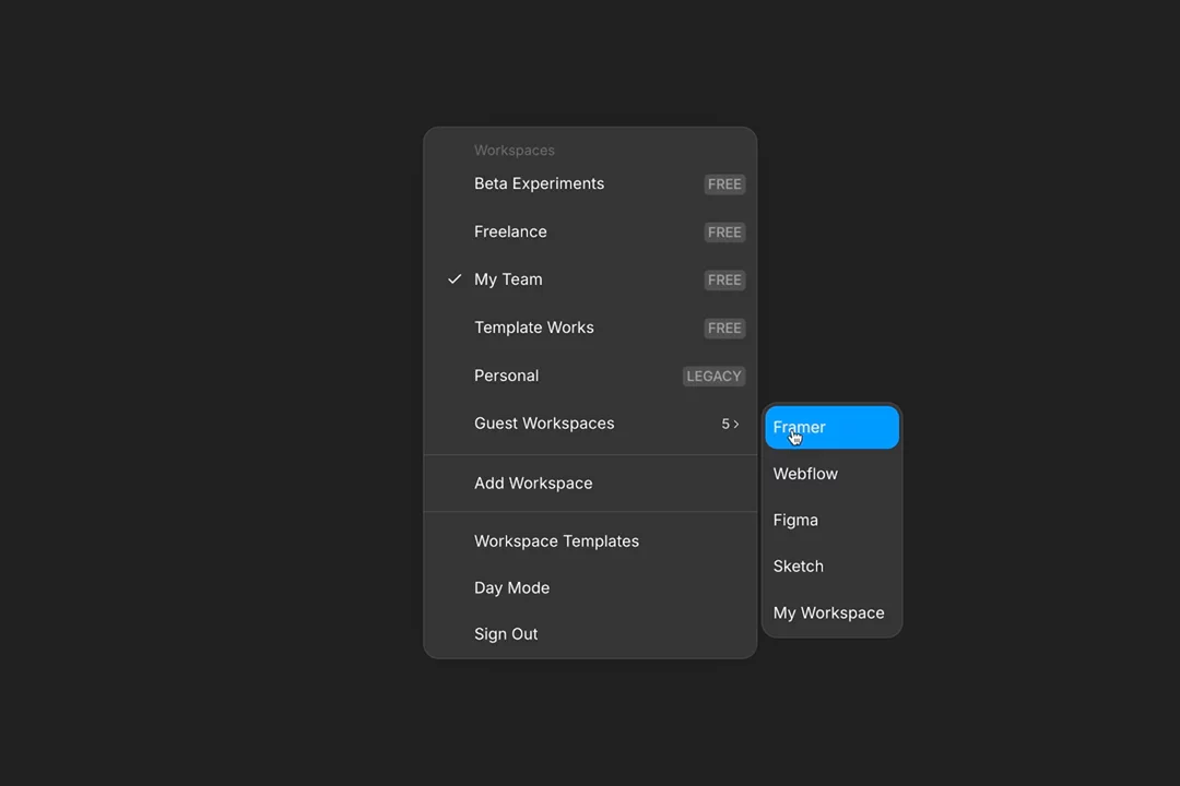 Framer for UI design &amp; interaction is a cheat code. I recreated the Workspaces UI from a while back.