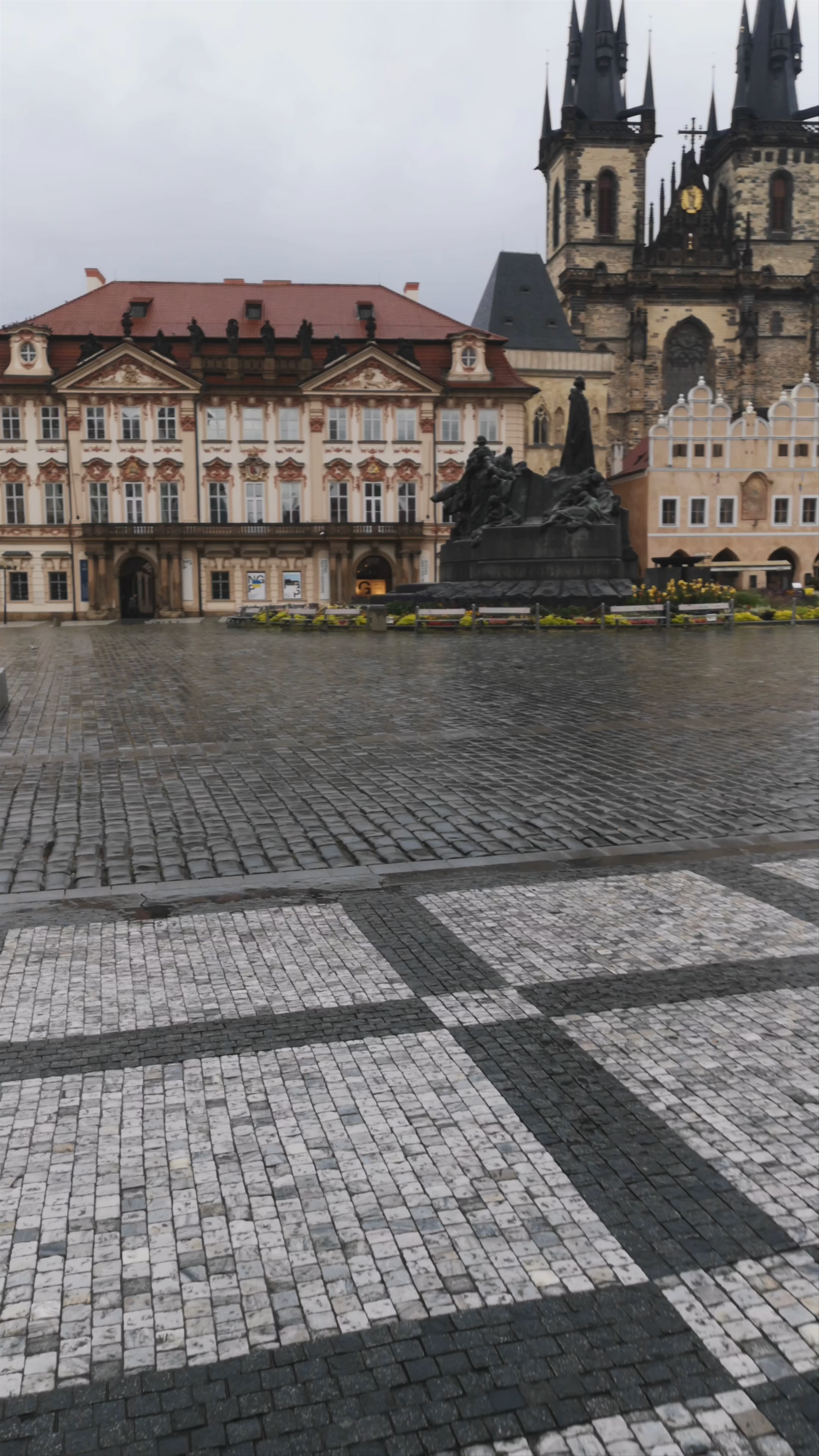Old Town Square Magic: A Rainy Day Walk in Prague