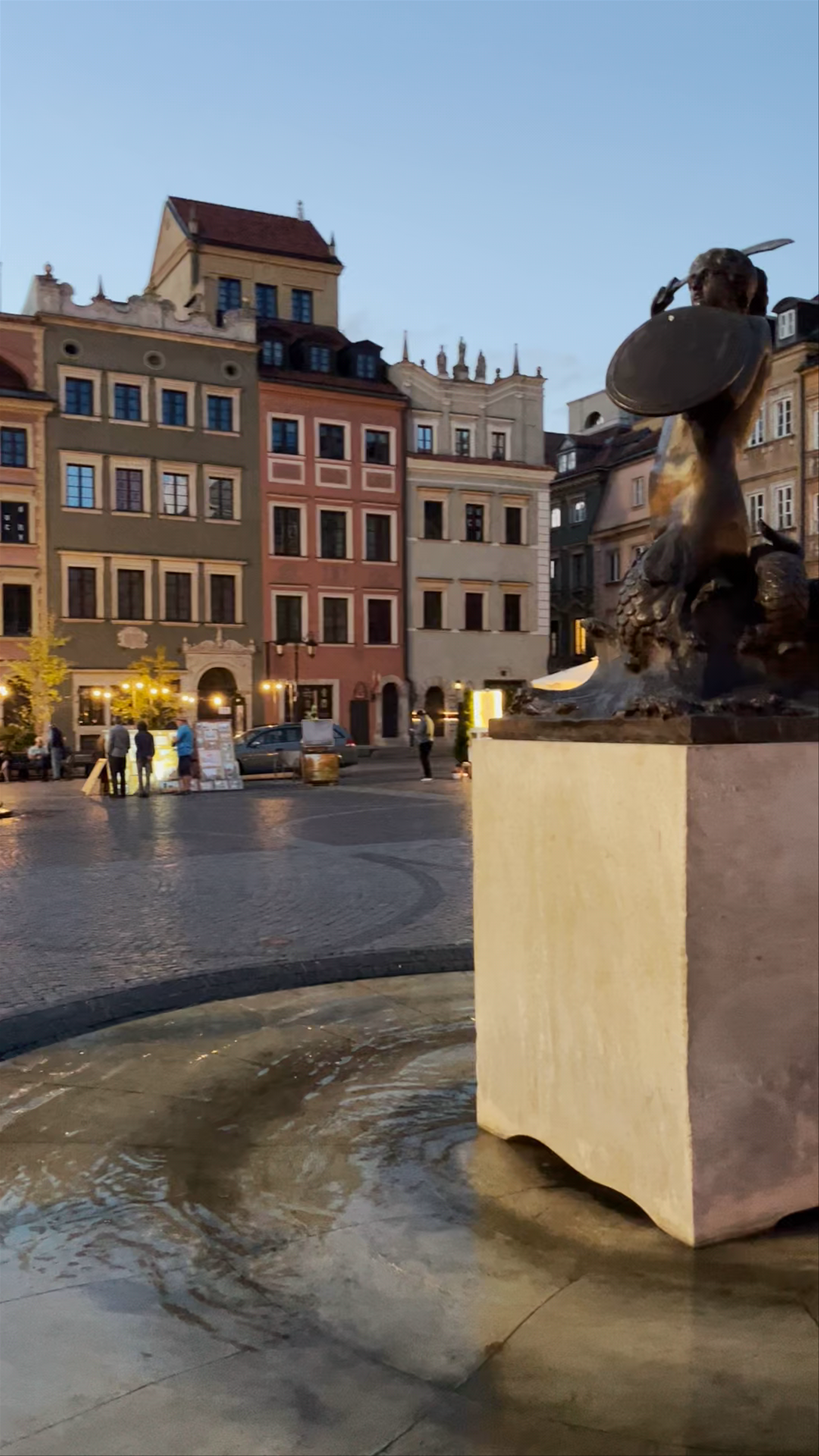 Evening Glow at the Old Water Pump, Warsaw