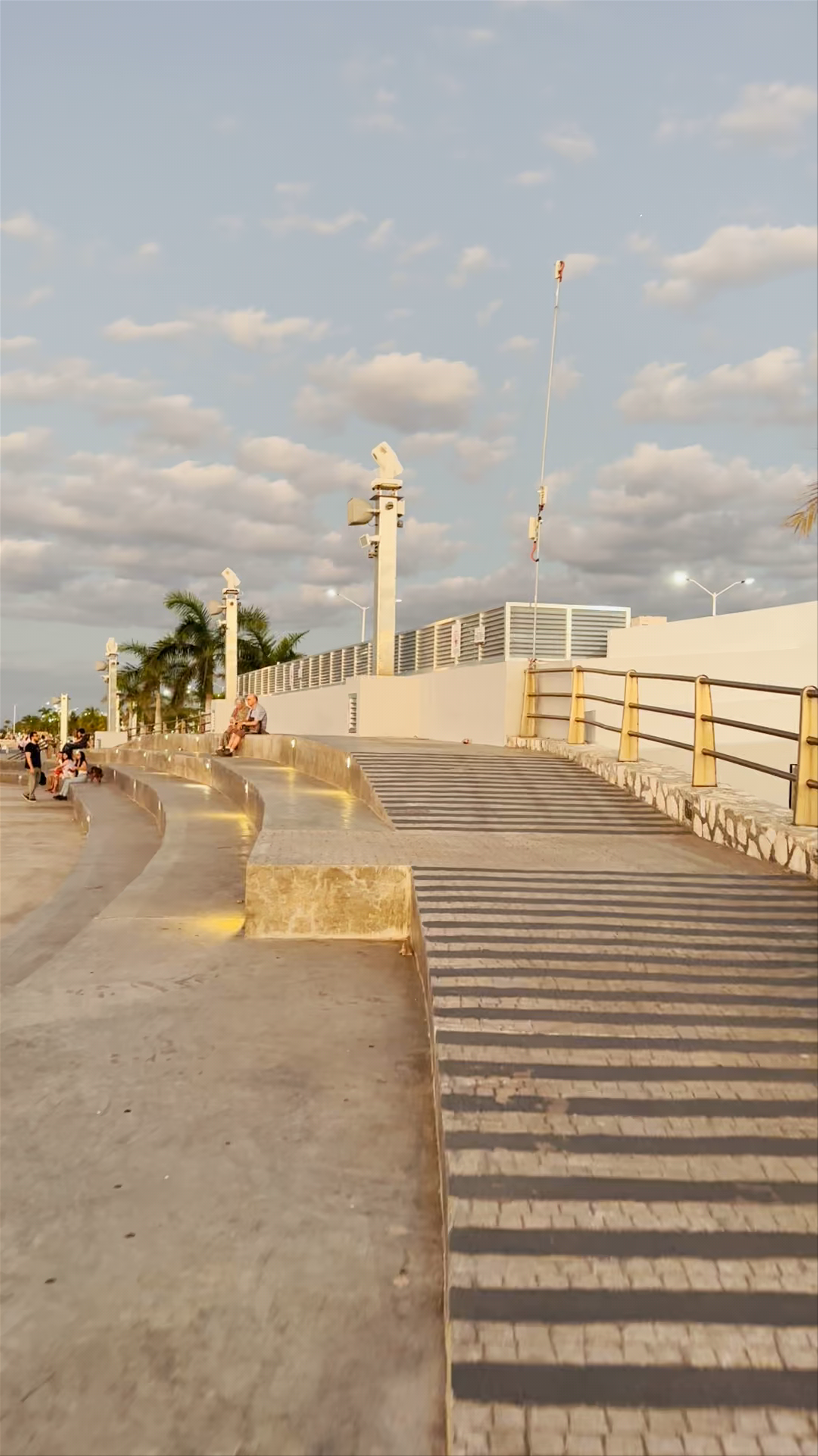 Fuentes Marinas Poesía del Mar at Sunset, Campeche