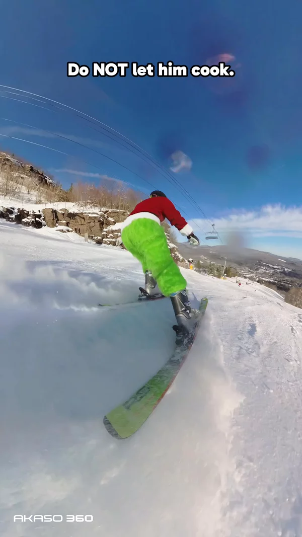 Action sports: Grinch Skiing